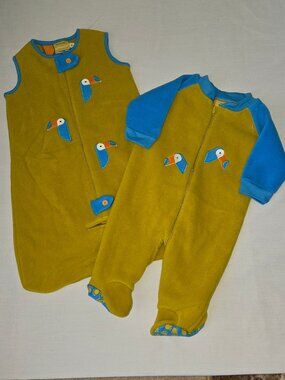 Eleanor Baby 0-9M Toucan Fleece Sleeper Sleep Sack Set